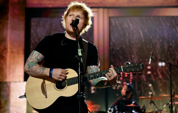 Ed Sheeran performs on stage during the 37th Annual Rock & Roll Hall of Fame Induction Ceremony at Microsoft Theater on November 05, 2022 in Los Angeles, California. Theo Wargo/Getty Images for The Rock and Roll Hall of Fame/AFP