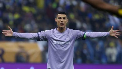 Cristiano Ronaldo at the King Fahd Stadium in Riyadh on January 26, 2023. Fayez NURELDINE / AFP