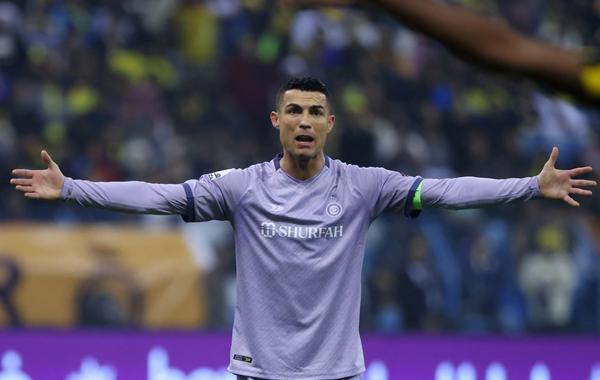 Cristiano Ronaldo at the King Fahd Stadium in Riyadh on January 26, 2023. Fayez NURELDINE / AFP