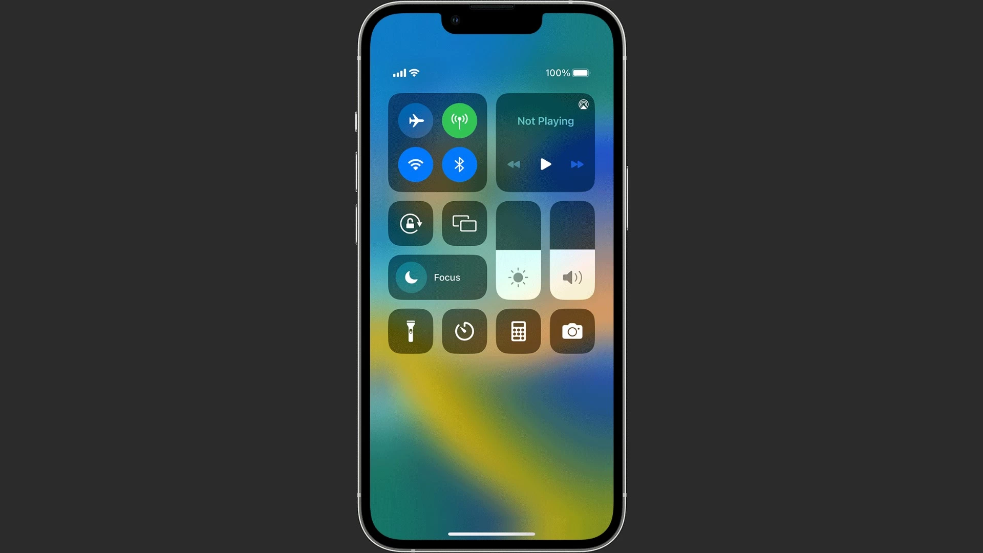 تصميم جديد لـ Control Center