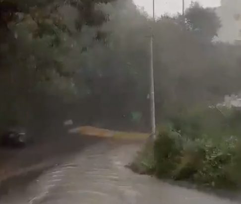 ظهر اليوم.. شاهد تساقط أمطار غزيرة على فيفاء بمنطقة جازان