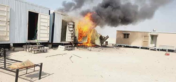 فرق الإطفاء سيطرت على حريق شاليه بطريق اللياح