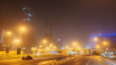 بالصور.. غبار يتسبب في تدني الرؤية.. والأرصاد: يستمر حتى السادسة صباحًا