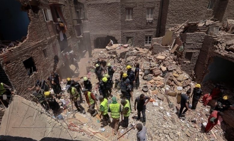 مصر: انهيار عقار من 5 طوابق في حدائق القبة