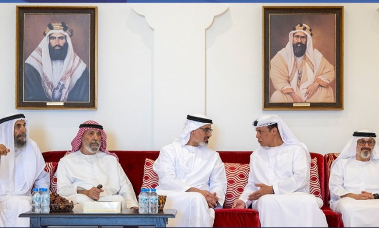خالد بن محمد بن زايد يعزي علي وعبيد وحمد سالم بالحبالة الكتبي في وفاة والدتهم