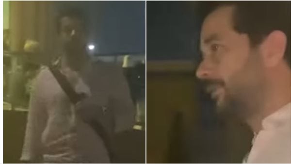 شريف سلامة وكريم فهمي في عزاء والدة دينا الشربيني.. فيديو