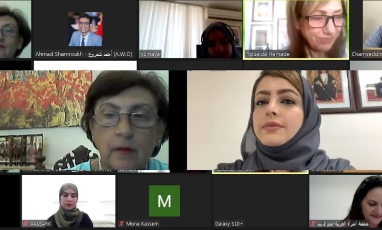 منظمة المرأة العربية تطلق (الدورة التمكينية للقيادات النسائية حول إدارة الحملات الانتخابية) عبر منضة زووم