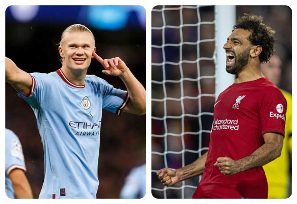 محمد صلاح وهالاند - ترتيب هدافي الدوري الإنجليزي