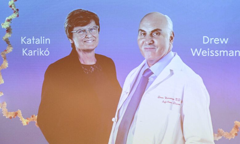 منح جائزة نوبل للطب للمجرية كاتالين كاريكو، والأميركي درو وايسمان لدورهما في تطوير لقاح كورونا