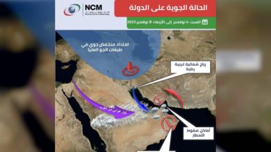 "الأرصاد" : سحب ركامية يصاحبها سقوط أمطار خلال الأيام المقبلة