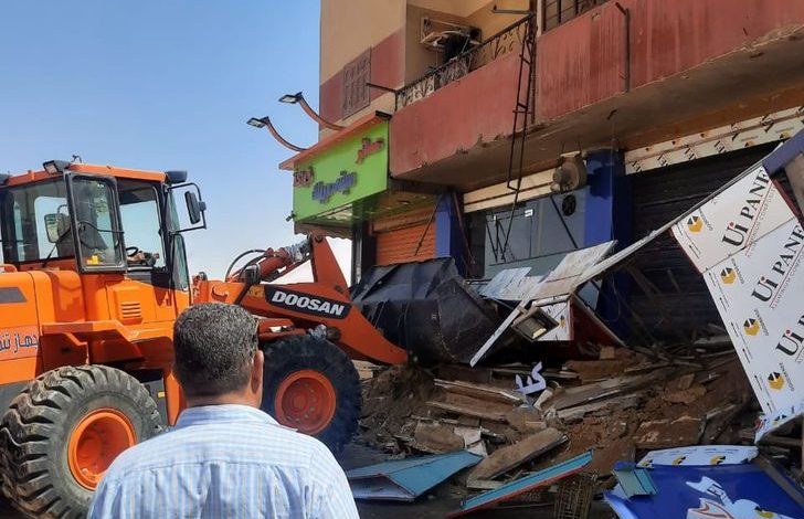 تحرير 83 محضرا خلال حملة مكبرة لرفع الإشغالات في مركزين بالمنيا