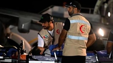 مستشفى إماراتي طائر يصل العريش لنقل دفعة ثالثة من الجرحى الفلسطينين لعلاجهم في أبوظبي
