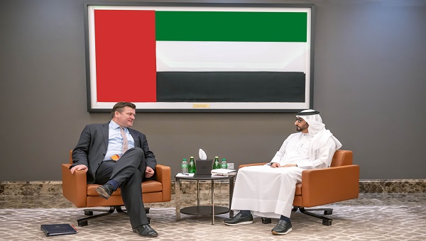 راشد الكعبي يبحث سُبل تعزيز التعاون الأمني والعسكري مع وزير القوات المسلحة البريطاني