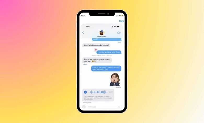 كيفية استخدام مزية نسخ الرسائل الصوتية في نظام iOS 17