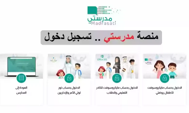 منصة مدرستي تسجيل دخول الطالب وطريقة حضور الحصص بالمنصة