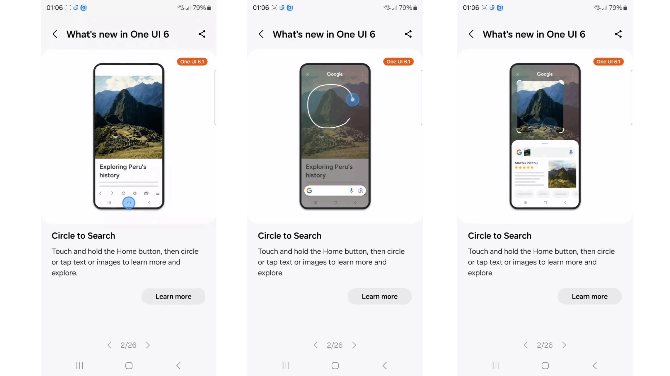 OneUI 6.1 Circle to Search