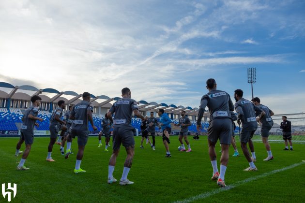 الهلال يؤدي مرانه الرئيسي للقاء انتر ميامي الامريكي