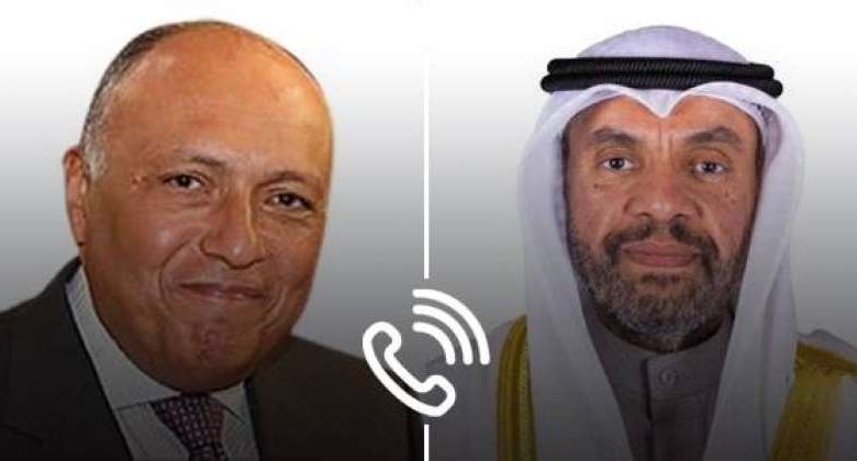 شكري هنأ اليحيا: نتطلع إلى العمل المشترك لتعزيز العلاقات الكويتية المصرية