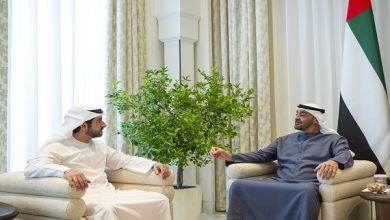 رئيس الدولة يستقبل حمدان بن محمد بن راشد في قصر الشاطئ