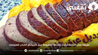 طريقة عمل اللحمة الباردة باللحمة المفرومة عرق التربيانكو الكداب للعزومات