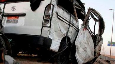 إصابة 10 بينهم أطفال وسيدات في حادث تصادم أسفل كوبري فوكة بمطروح