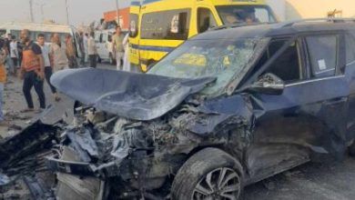 إصابة شخصين وتوقف الطريق الشرقي بالمنصورة إثر تصادم بين ميكروباص وسيارة ملاكي