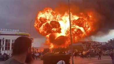 انفجار ضخم يهز محطة وقود في جروزني ويودي بحياة 4 أشخاص