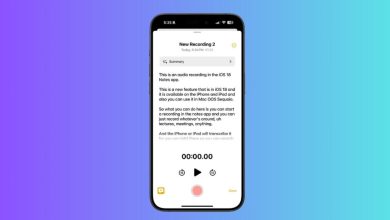 كيفية تسجيل الصوت ونسخه في تطبيق الملاحظات في iOS 18