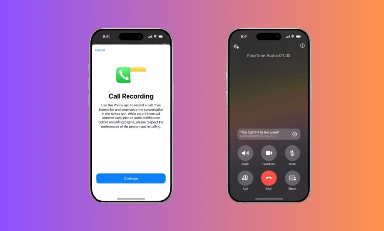 كيفية تسجيل المكالمات الهاتفية ونسخها في تحديث iOS 18.1