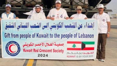 إقلاع الرحلة الثالثة من الجسر الجوي الكويتي لإغاثة لبنان
