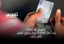 بإيداع سريع وبتقسيط القسط الشهري... تمويل شخصي يبدأ من 15.000 ريال بدون كفيل وبأقساط منخفضة