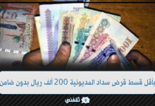 بإيداع فوري قرض سداد المديونية 200 ألف ريال بدون ضامن وقسط ميسر جداً