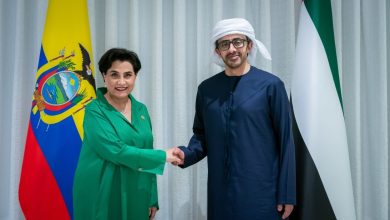 بالفيديو.. عبدالله بن زايد يستقبل وزيرة خارجية الإكوادور