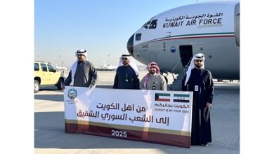 إقلاع الطائرة الـ18 من الجسر الجوي الكويتي لسورية محملة بـ36 طنا من المواد الغذائية