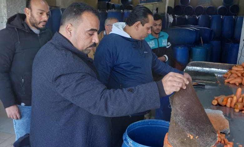ضبط وإعدام 32 طن مخللات فاسدة في الشرقية