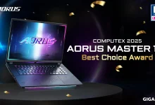 Computex25: محمول AORUS MASTER 16 AI PC يفوز بجائزة أفضل اختيار