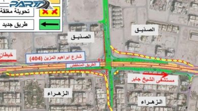افتتاح تقاطع جديد على طريق إبراهيم المزين بين الصديق والزهراء