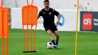 المنتخب الأولمبي يتدرب على ملعب السلط