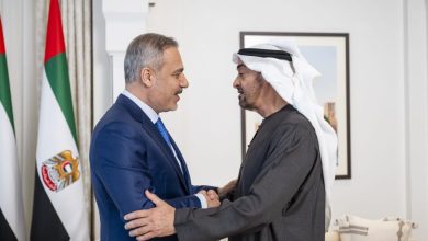 بالصور.. رئيس الدولة يبحث مع وزير الخارجية التركي العلاقات الاستراتيجية بين البلدين