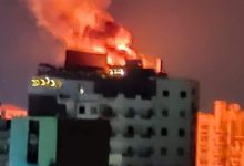 حريق هائل يلتهم 4 طوابق بعقار في المريوطية