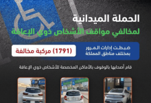 ضبط 1791 مركبة مخالفة متوقفة في أماكن «ذوي الإعاقة»