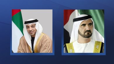 محمد بن راشد ومنصور بن زايد يهنئان رئيس وزراء الجمهورية اليمنية الجديد