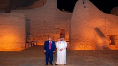 محمد بن سلمان يرافق ترمب في جولة تاريخية داخل الدرعية ويطلعانه على مخطط تطويرها