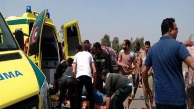 مصرع 3 أشخاص وإصابة 20 بينهم أطفال في انقلاب سيارة عمال بطريق الفرافرة - ديروط