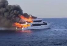 مصرع شخص إثر حريق لانش سياحي في الغردقة