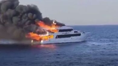 مصرع شخص إثر حريق لانش سياحي في الغردقة