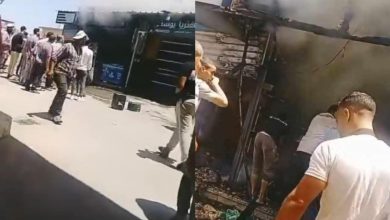 نشوب حريق داخل سوبر ماركت بإدكو في البحيرة