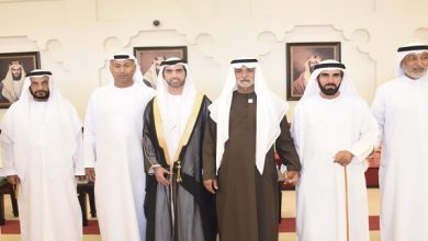 نهيان بن مبارك يحضر أفراح المزروعي والحميري في مجلس سويحان