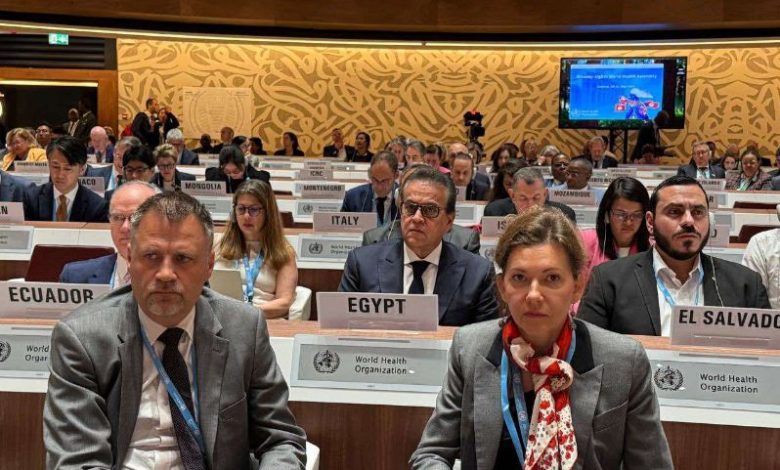 وزير الصحة يدعو لدعم الأشقاء بدولتي فلسطين والسودان وتوفير الحماية الإنسانية والصحية للمدنيين