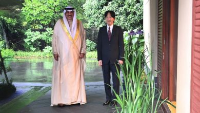 ولي العهد يبحث وولي عهد اليابان العلاقات الثنائية التاريخية